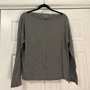 Abercrombie & Fitch Heather Gray Long Sleeve Top